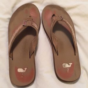Vineyard Vines Plaid Flip Flops Size 7